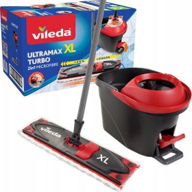   Vrhunski mop Vileda Ultramat Turbo XL s vedrom in ravno krpo 14,5 cm