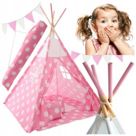   Roza otroški tipi šotor za deklice XXL s kompletom dodatkov