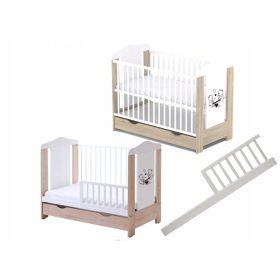 Lesena postelja Skrzat Franek, 60 x 120 cm, bela