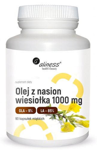 Kapsule z oljem nočnega jegliča - 1000 mg, 90 kapsul z Vitaminom E
