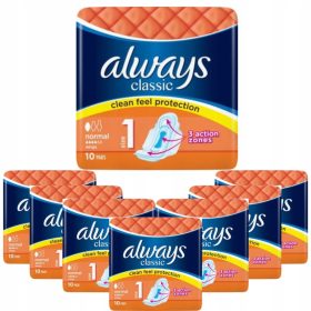   Always Classic Normal Vložki za intimno higieno s krilci 10 x 8 kosov