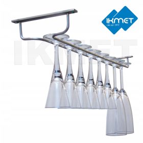   Obešalnik za kozarce iz nerjavečega jekla, vodilo dolžine 50 cm