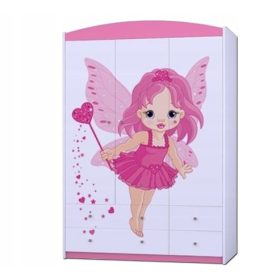   Omarica Srečni Dojenčki VESLA 132 x 187 x 54 cm roza odtenki