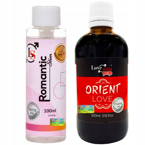 Zapeljive kapljice ORIENT LOVE 100ml z brezplačnim lubrikantom Romantic 100ml