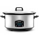  Yoer Clever-Cook kuhalnik za počasno kuhanje 6,5 l srebrno/siv 320 W