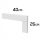 Bela dekorativna letvica za stopnice s preklopom 60x15mm 40x26cm lakiran MDF