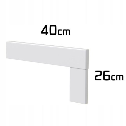 Bela dekorativna letvica za stopnice s preklopom 60x15mm 40x26cm lakiran MDF