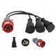 Hermetični adapter za elektriko 16A/5 - 3x vtičnice 400V na 230V