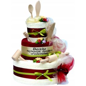 Darilo za rojstni dan Vezena brisača Torta