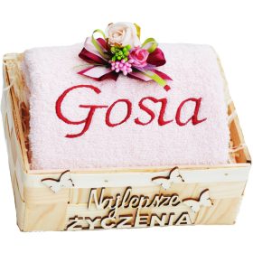   Darilo za posebne priložnosti - Personalizirana večja brisača s haftom