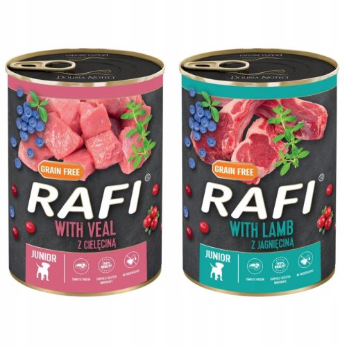 RAFI Junior mokra hrana za pse jagnjetina 9,6 kg