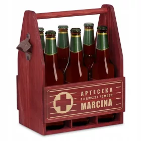 Nosilec za pivo z graviranim odpiračem