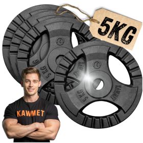   Set uteži iz litega železa 20 kg 4x5 kg plošča krmilo gym KAWMET 30mm