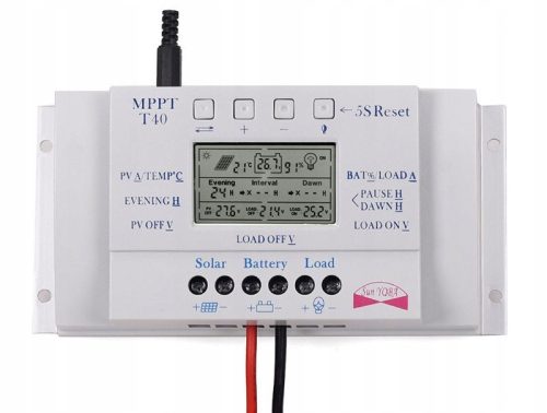  SOLARNI 40A POLNILNI KRMILNIK LCD 12V 24V MPPT