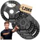 Set litoželeznih uteži za domačo telovadnico 5 kg 30,5 mm 4x1,25 kg