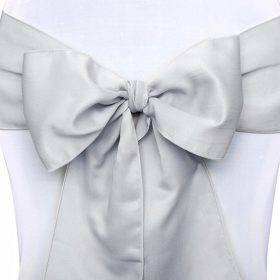 Srebrna komunijina trak za stole iz debelega satena