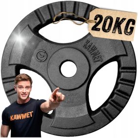   Obremenitev iz litega železa 20 kg plošča vadbeno krmilo KAWMET gym 30 mm
