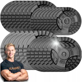   Set uteži iz litega železa 120 kg, plošča, krmilo, fitnes KAWMET 30mm