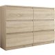 Komoda Sonoma Moderna 140 x 30 x 77 cm, Hrast Mat