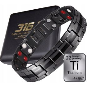    ZAPESTNICA ZA ZDRAVJE IZ TITANA MAGNETNA ZAPESTNICA VISOKE MOČI ČISTI TITAN