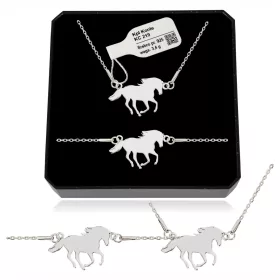 Srebrni komplet nakita KC 219 s konji