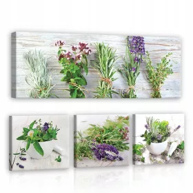Kuhinjska slika Lavanda 80x55cm 4 delna