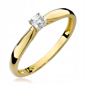 Zlat ZAROČNI PRSTAN 333 s CIRKONIJEM 10