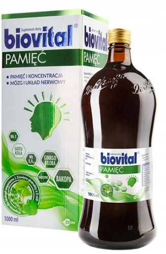 Biovital Spomin - Tekoči vitaminski dodatek za izboljšanje spomina in koncentracije, 1000 ml