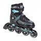 Rolerji Croxer Optima Black/Mint, nastavljivi, velikosti 35-38, kolesa 70mm, Abec7 ležaji, aluminijasta ploza