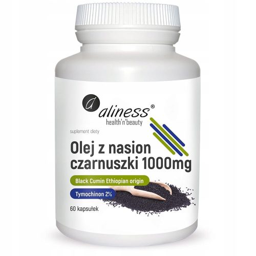 Etiopsko Črno Kuminsko Olje Aliness z 2% Timokinonom - 60 Kapsul