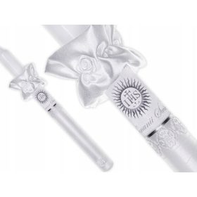 Komunijna sveča IHS z okapnikom