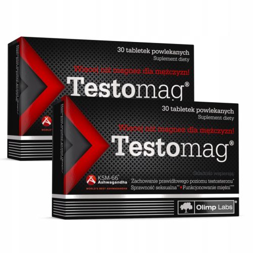 OLIMP Testomag – Prehransko dopolnilo za moške z magnezijem, cinkom in Ashwagandho KSM-66