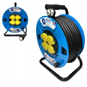   Vrtni podaljšek z gumijastim kabljem 50m, 3 x 2,5 mm2, izvlečni zavitek OW