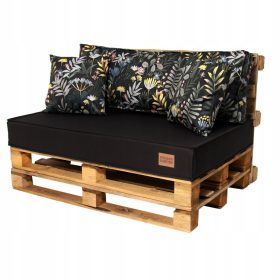   Blazine za vrtno pohištvo, vodoodporna sedalna blazina za palete, 120x80x15 cm + okrasne blazine