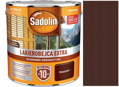 Slovenian Name: Sadolin Extra Lakierobejca za les 2,5 l polmat palisander

SEO-Optimized Description:
Sadolin Extra Lakierobejca za les je moderna dekorativno zaščitna lakierobejca, namenjena zaščiti 