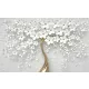 Golden Tree Flower 3D Wall Mural | Transform Your Space with Stunning Graphics