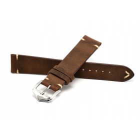   22MM Usnjen Pas za Uro CRAZY HORSE Vintage - Dostopne Barve - Teleskopi