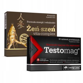   OLIMP Žen-šenj Vita-Complex in Testomag - Paket za Moško Vitalnost in Libido
