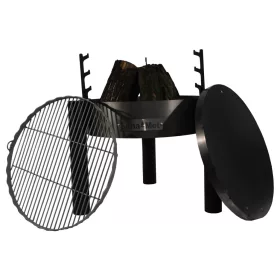  VISOKI XL KAMIN + INOX REŠETKA + POKROV S72
