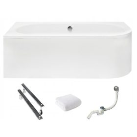 Beso Avita akrilna kotna kad, sredinski odtok, 170 x 75 cm