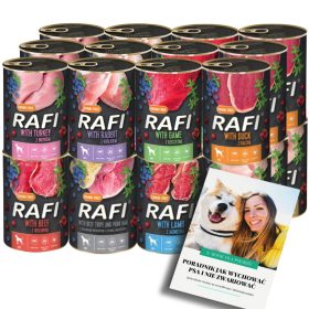   RAFI CLASSIC Mokra hrana za pse MIX 8 OKUSOV set 24x400g + E-KNJIGA ZA PSA
