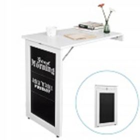 SoBuy Bela Zložljiva Kuhinjska Miza 75 x 50 x 76 cm