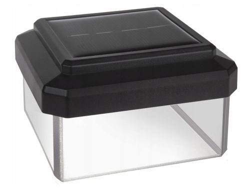 Kvadratni solarni svetilni steber GreenBlue z vgrajenim LED virom, 4,5 cm, črna