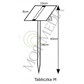  Prostostoječa tabla bela 100 x 40 cm 10 kosov.
