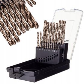   Kakovostni komplet kobaltnih svedrov za kovino 1-10 mm 19 kosov Technic JC1548019