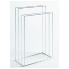 Bela stojnica za brisače z 4 ročaji iz kovine