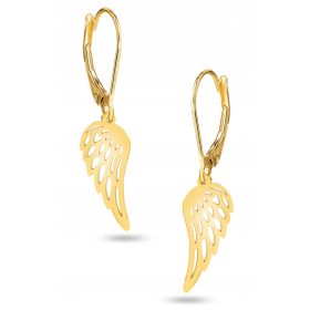  ČUDOVITI ZLATI VISEČI UHANI KRILA 585