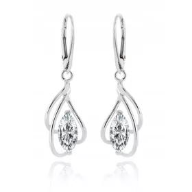  Srebrni viseči uhani iz srebra Art 440A s 4,1 cm cirkoni