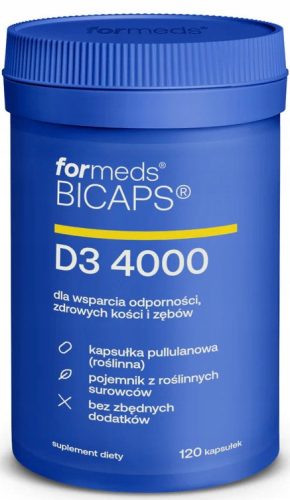 ForMeds BICAPS D3 4000: Visokoabsorpcijski Vitamin D3 brez dodatkov