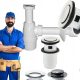 Klik-Klak Sifon za Umivalnik s Prelivom za Umivalnik 32 mm